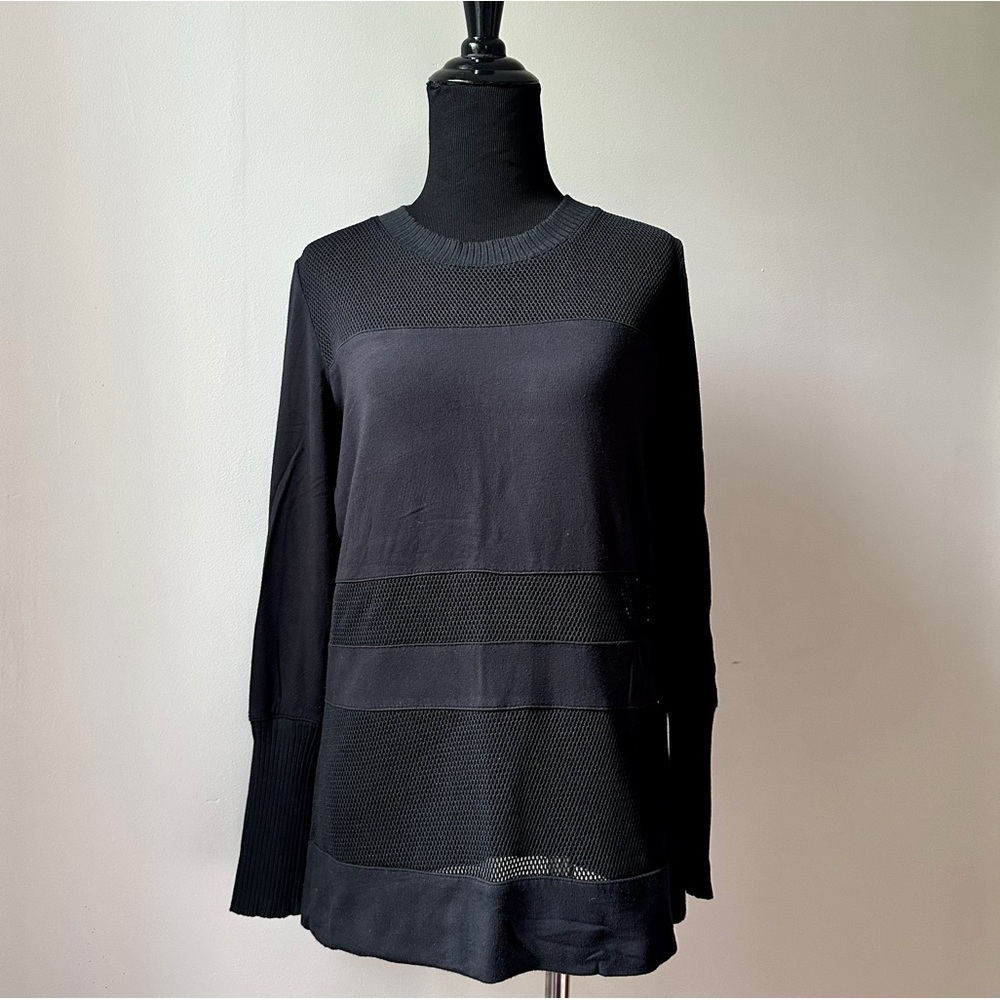 Alo Black Mesh Sweatshirt - Small